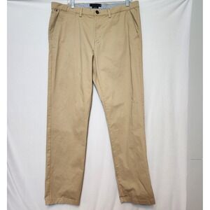 Tommy Hilfiger Straight Fit Coupe Droite Men's Pants Beige Size 36